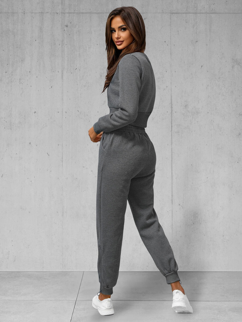 Dámská dvoudílná tepláková souprava grafitová OZONEE JS/8C78/5Z