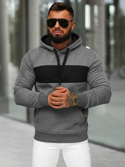 Pánská Mikina Grafitová OZONEE JS/8B1315/5