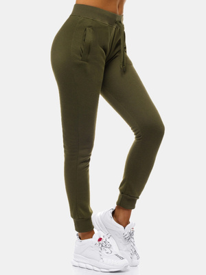 Dámské tepláky Khaki OZONEE JS/CK01