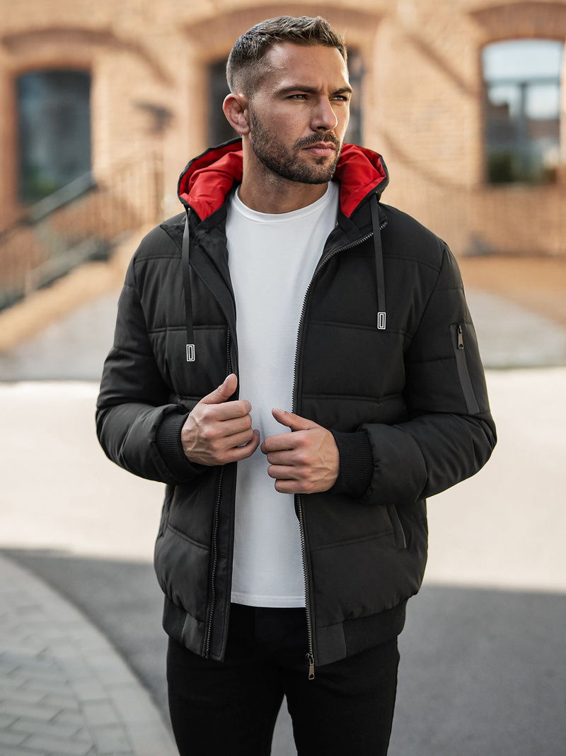 Pánská Bunda Černá OZONEE JS/31M5003Z