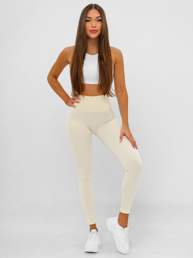Dámské Legíny Ecru OZONEE JS/17K580/1
