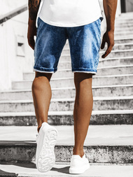 Pánské džínové kraťasy Modré OZONEE RF/HY319