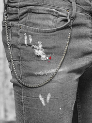 Pánské Džíny Grafitové OZONEE O/MB459