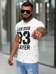 Pánské Tričko Bílý OZONEE JS/8B1388/1