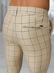 Pánské Chino Kalhoty Béžové OZONEE DJ/5522Z