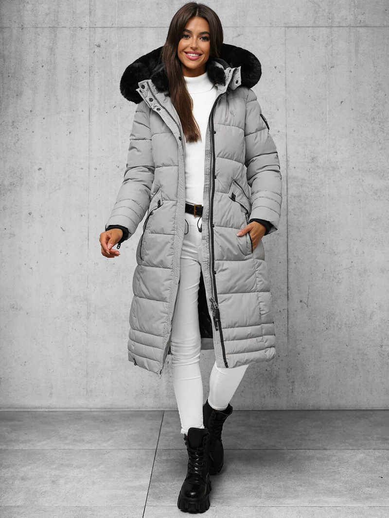 Dámská Bunda Šedé OZONEE O/W377