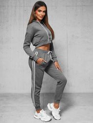 Dámská dvoudílná tepláková souprava grafitová OZONEE JS/8C67/5