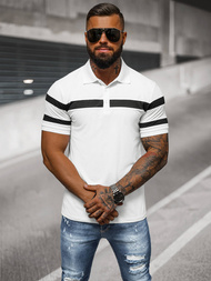 Pánské Polo Tričko Bílé OZONEE NB/MT3108