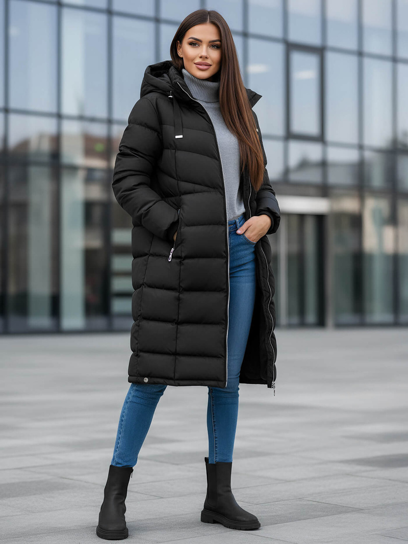 Dámská Bunda Černá OZONEE JS/M736/392Z