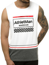 Pánské Tílko Bílé OZONEE JS/SS11079