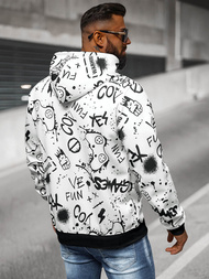 Pánská Mikina Bílá OZONEE JS/8B1227/1