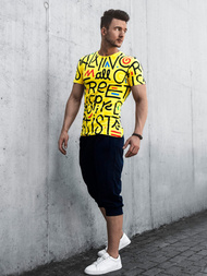 Pánské Tričko Žluté OZONEE MR/21518