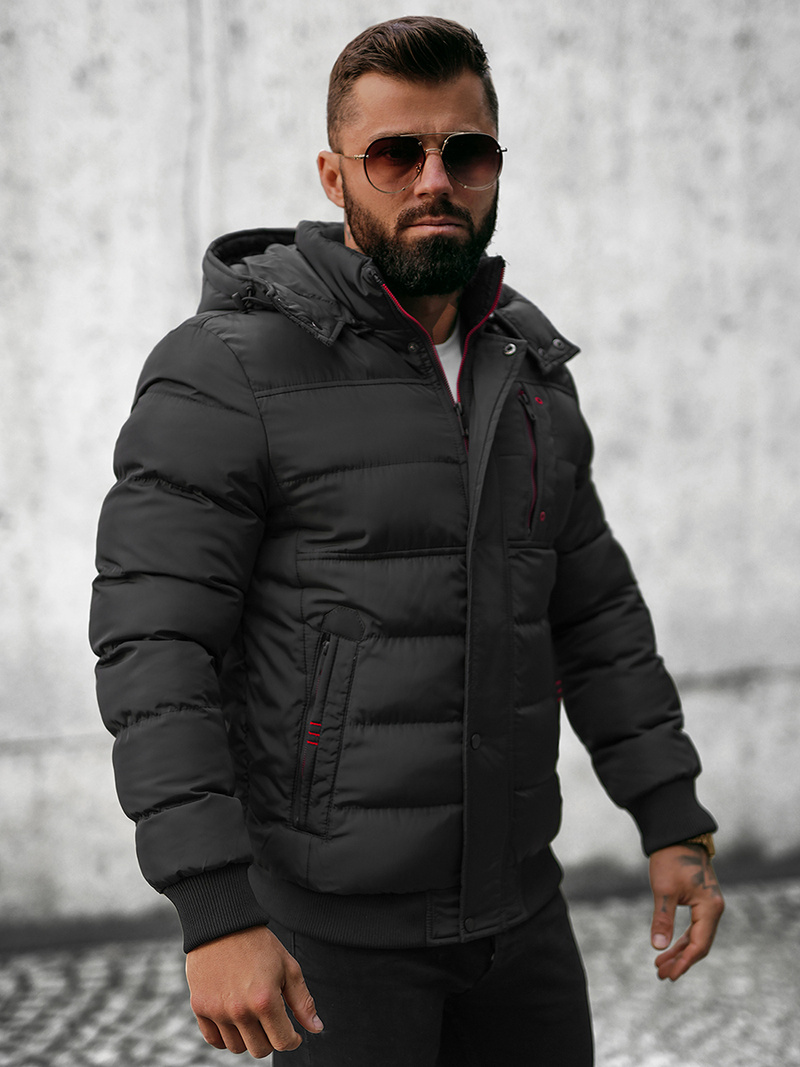 Pánská Bunda Černá OZONEE JB/JP1185Z