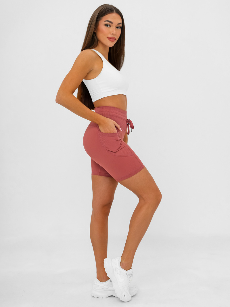 Krátké dámské legíny burgundské OZONEE JS/XY24026S