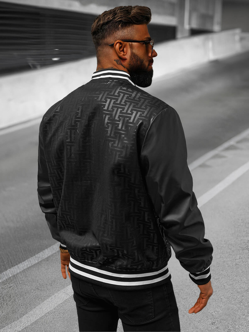 Pánská Bunda Černá OZONEE O/3A172Z