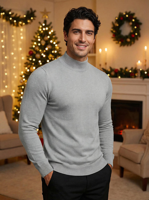 Pánský Svetr Šedý OZONEE V/V24503Z