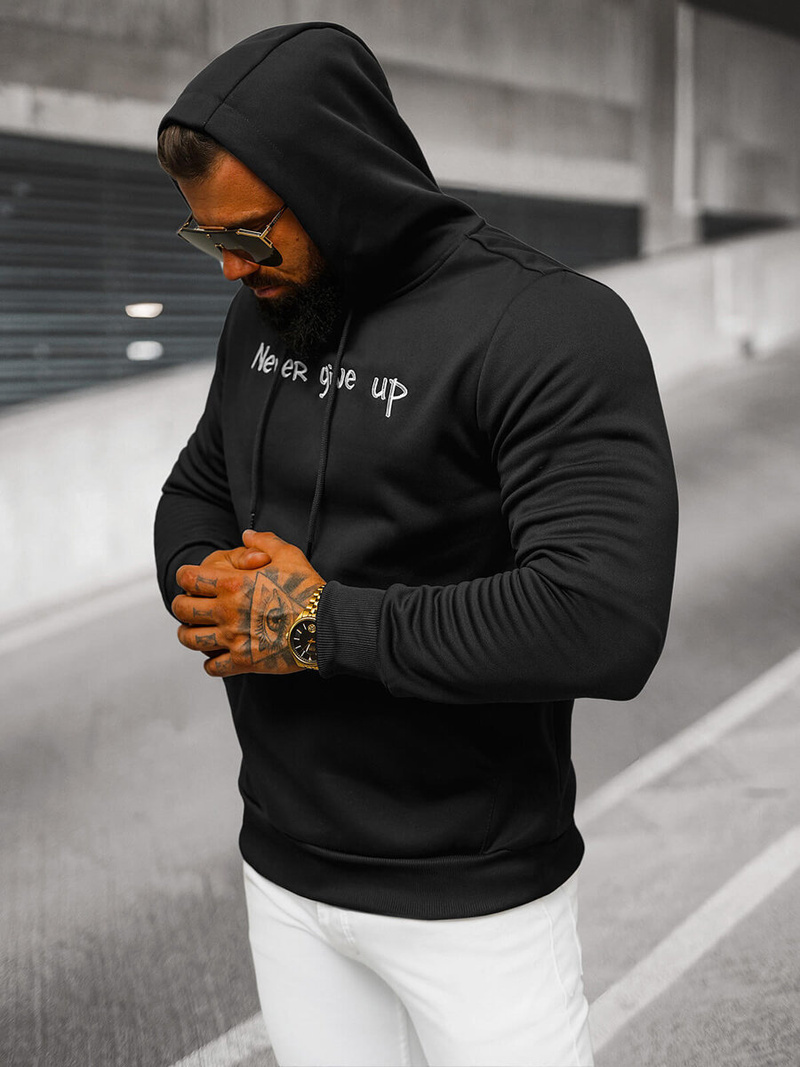 Pánská Mikina Černá OZONEE JS/27B6512/3