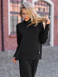 Dámská dvoudílná tepláková souprava černá OZONEE JS/53C5203/3