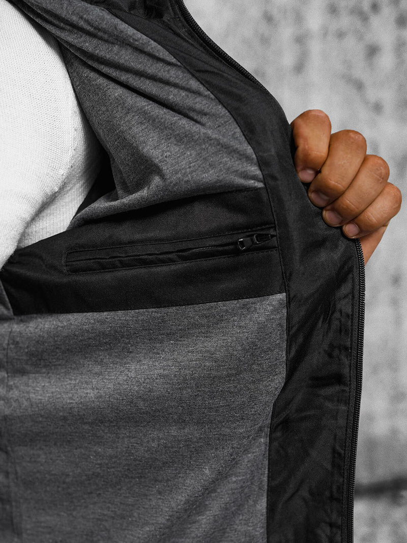 Pánská Bunda Černá OZONEE JS/22M311/392