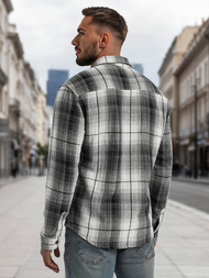 Pánská košile černobílá OZONEE NB/MC728N/4