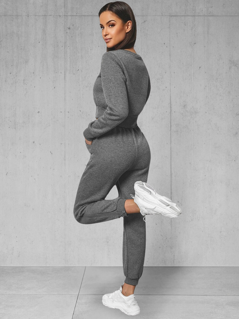 Dámská dvoudílná tepláková souprava grafitová OZONEE JS/8C78/5