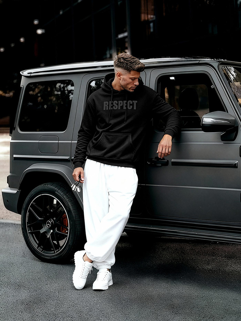 Pánská Mikina Černá OZONEE JS/8B1968/3