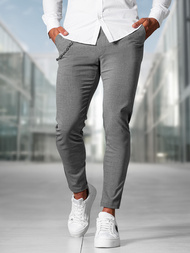 Pánské Chino Kalhoty Tmavě-Šedé OZONEE DJ/3300Z