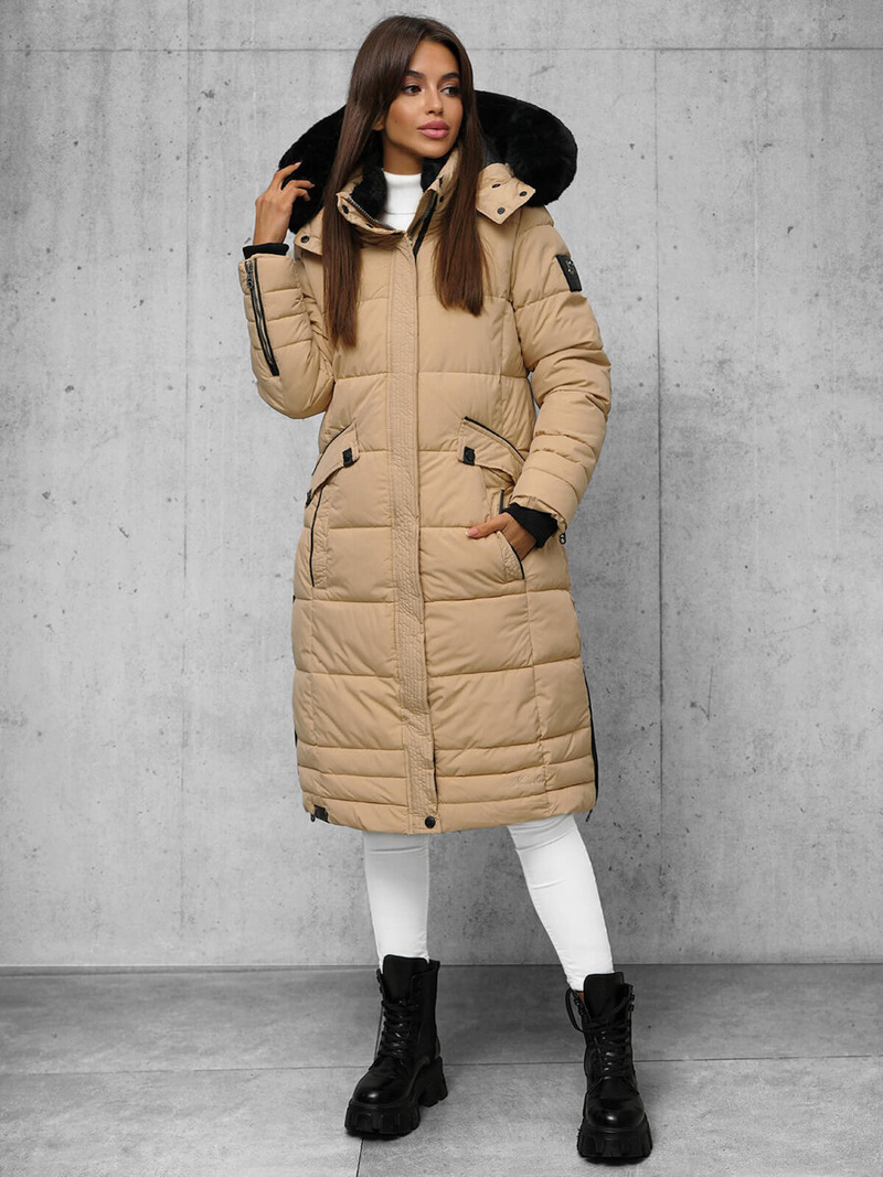 Dámská Bunda Béžová OZONEE O/W377