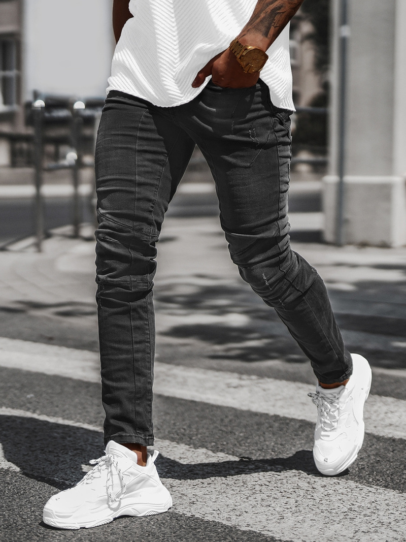 Pánské Džíny Černé OZONEE NB/MP0025N