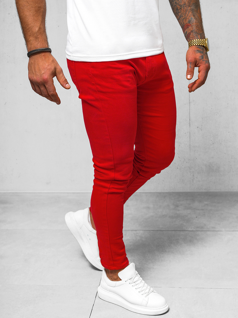 Pánské Džíny Červené OZONEE O/E7887R