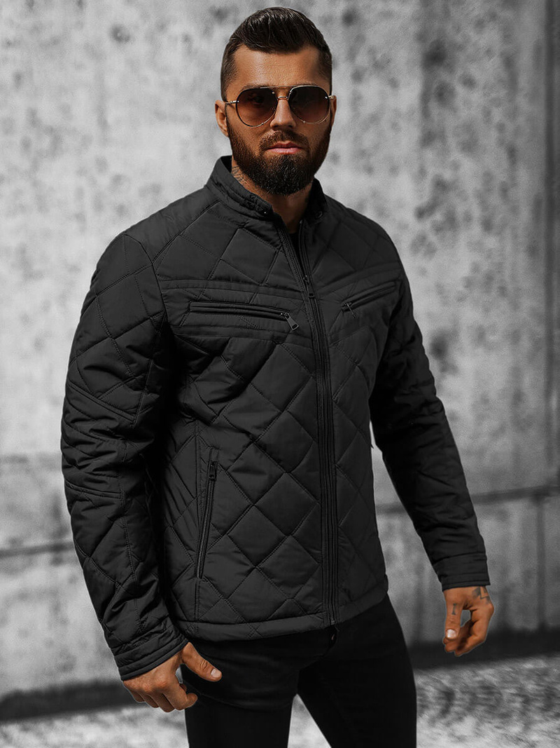 Pánská Bunda Černá OZONEE JS/22M309/392