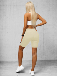 Krátké dámské legíny ecru OZONEE O/K5-J