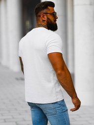 Pánské Tričko Bílé OZONEE O/7766T