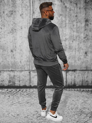 Pánská Velurová Tepláková Souprava Grafitová OZONEE JS/8C1169/6