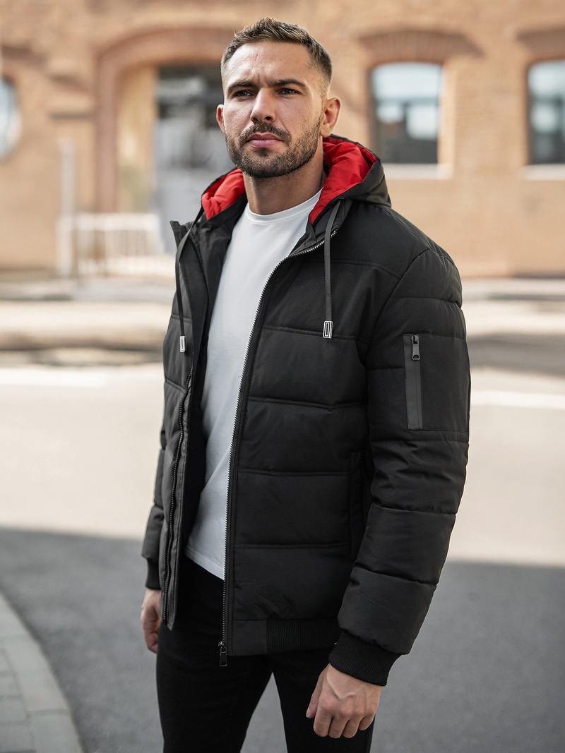 Pánská Bunda Černá OZONEE JS/31M5003Z