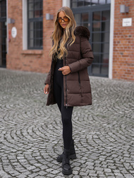 Dámská Zimní Bunda Čokoláda OZONEE JS/16M9059/158