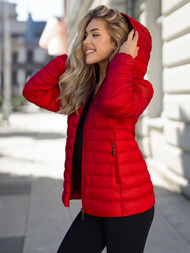 Dámská Bunda Červená OZONEE JS/16M9101/270Z
