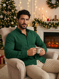 Pánská Košile Zelená OZONEE O/V78Z