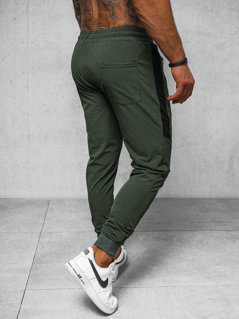 Pánské Chino Kalhoty Khaki OZONEE O/DC468