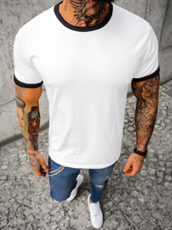 Pánské Tričko Bílé OZONEE JS/8T83/1