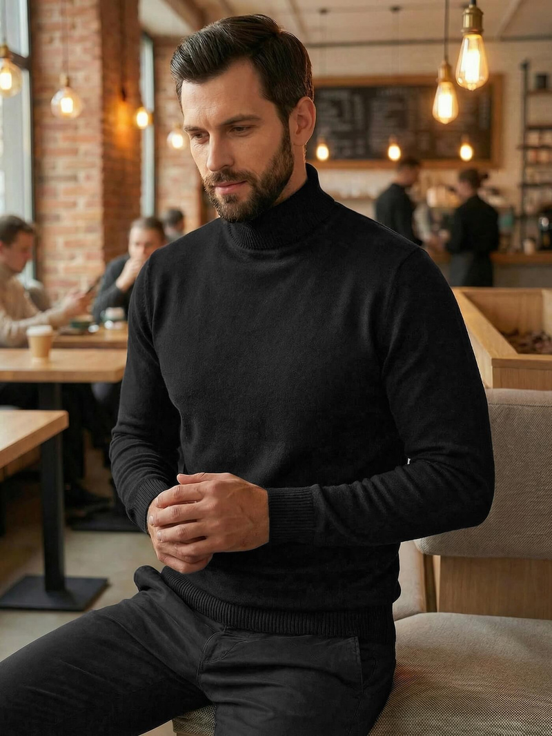 Pánský Svetr Černý OZONEE JS/59B3603/3