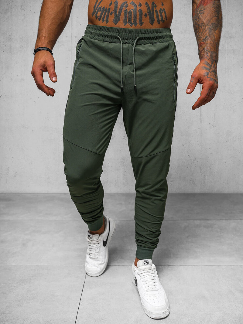 Pánské Chino Kalhoty Khaki OZONEE O/DC468