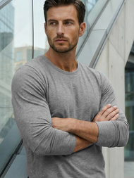 Pánské Tričko S Dlouhým Rukávem Grafitové OZONEE JS/2088Z