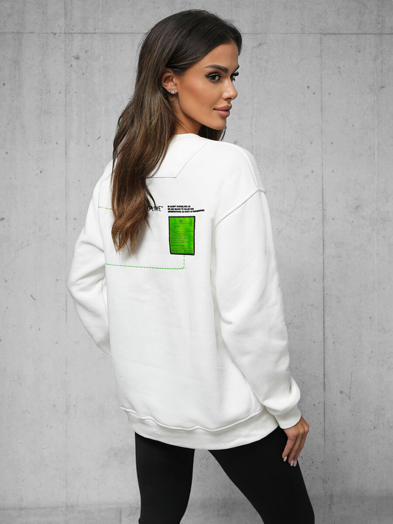 Mikina Bílá OZONEE O/SWE23022Z