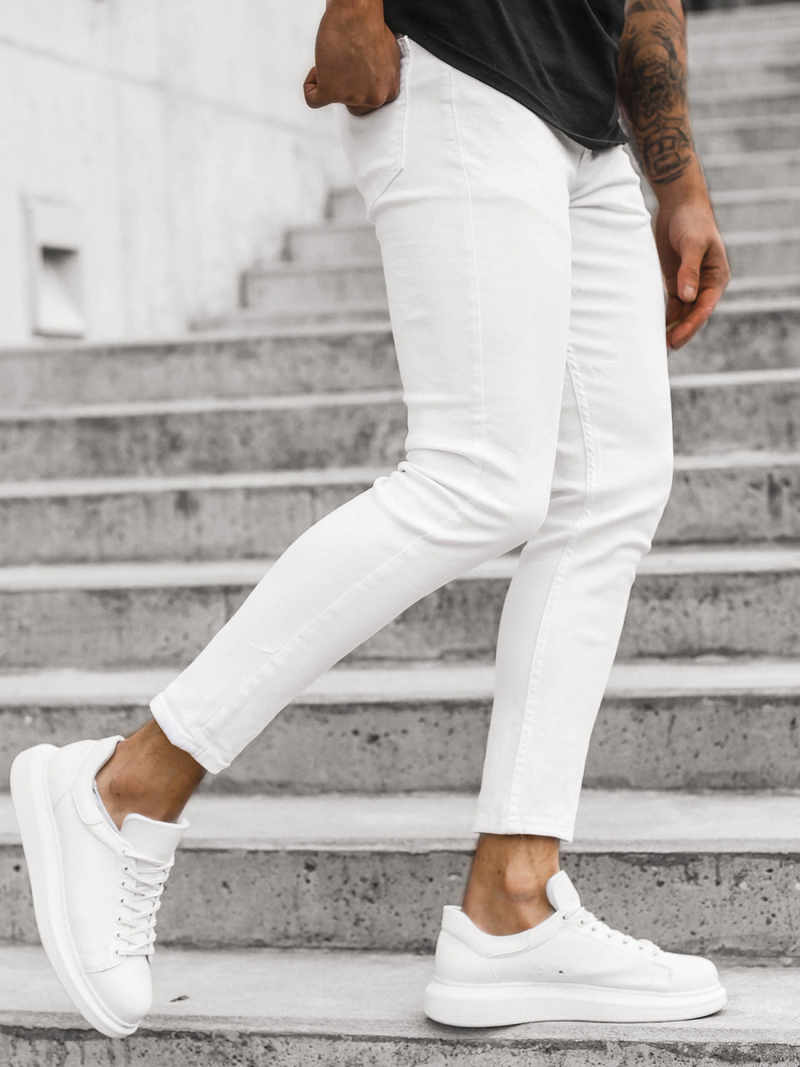 Pánské Džíny Bílé OZONEE DP/586/R1