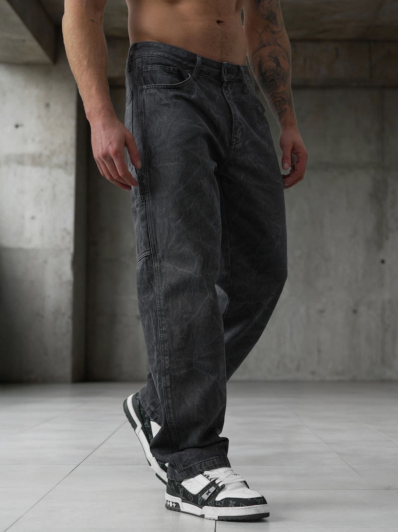 Pánské Džíny Grafitové OZONEE O/KK2828/5