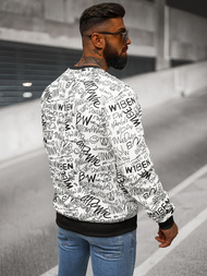 Pánská Mikina Bílá OZONEE JS/8B1218/1