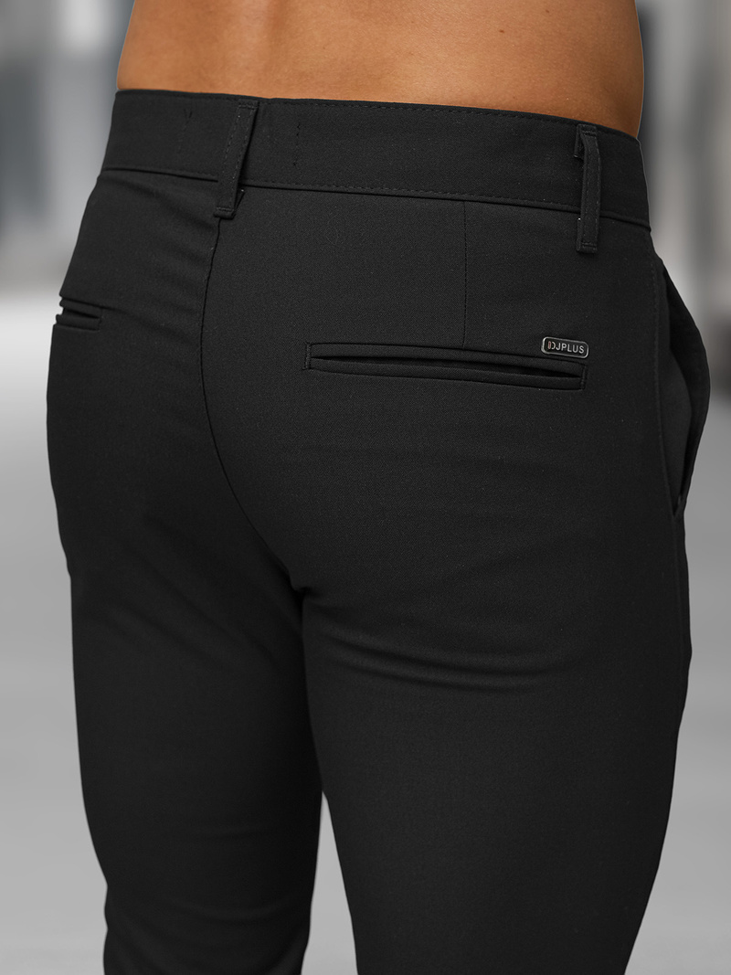 Pánské Chino Kalhoty Černé OZONEE DJ/5526Z