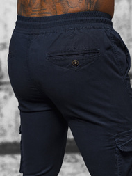 Pánské Chino Jogger Kalhoty Námořnické Modré OZONEE NB/MP0201BS