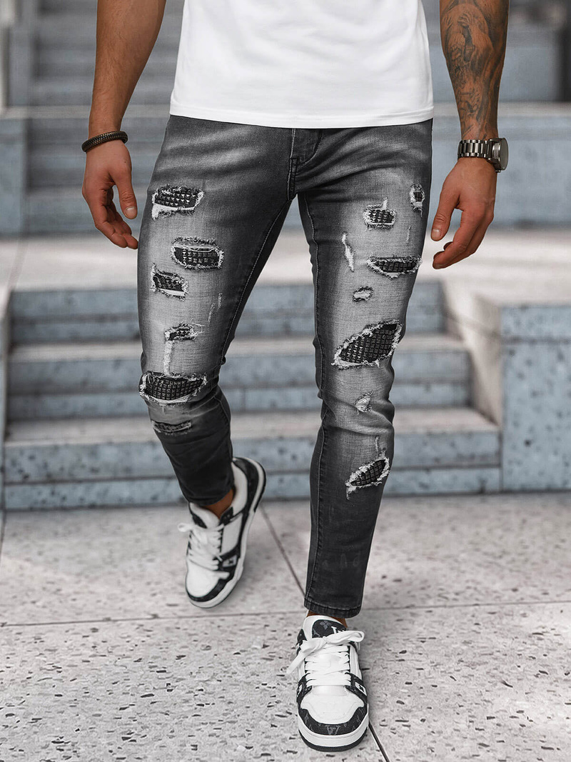 Pánské Džíny Černé OZONEE NB/MP0152N